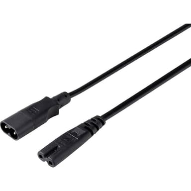 Basetech BT-2300322 Ström Kabelförlängning Svart 2.00 m