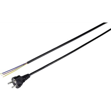 Basetech XR-1638073 Ström Anslutningskabel Svart 1.50 m