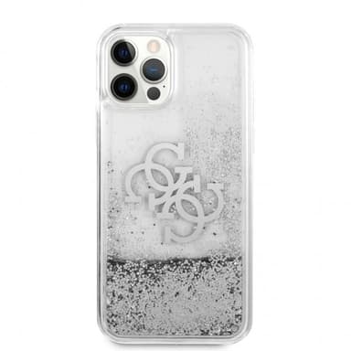 Guess iPhone 12 Pro Max Skal Liquid Glitter Silver Klar