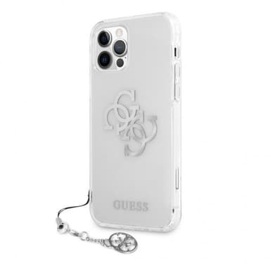 Guess iPhone 12 Pro Max Skal 4G Logo Silver Klar