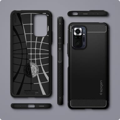 Xiaomi Redmi Note 10 Pro Skal Rugged Armor Matte Black
