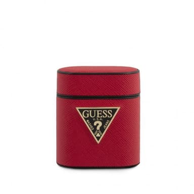 Guess AirPods (1/2) Skal Saffiano Cover Röd