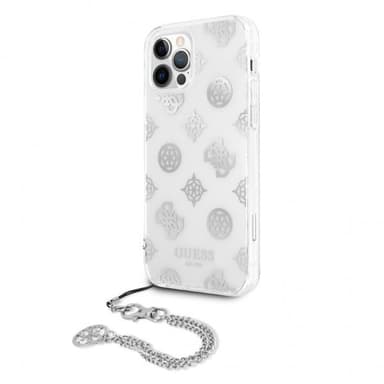 Guess iPhone 12 Pro Max Skal Chain Peony Silver