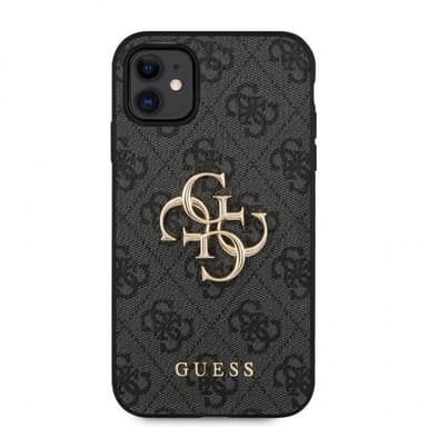Guess iPhone 11 Skal Metal Logo Grå