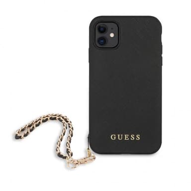 Guess iPhone 11 Skal Saffiano Chain Svart