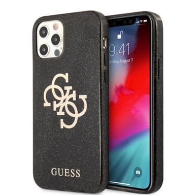 Guess iPhone 12 Pro Max Skal Full Glitter Svart