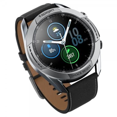 Spigen Samsung Galaxy Watch3 45mm Skal Chrono Shield Silver