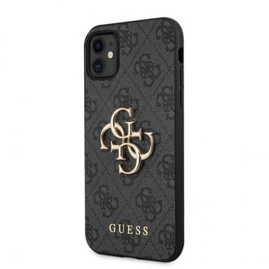Guess iPhone 11 Skal Metal Logo Grå