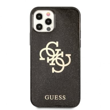 Guess iPhone 12 Pro Max Skal Full Glitter Svart