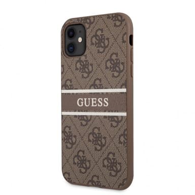 Guess iPhone 11 Skal Printed Stripe Brun