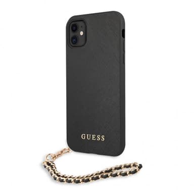 Guess iPhone 11 Skal Saffiano Chain Svart