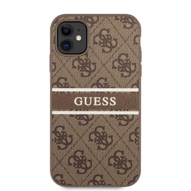 Guess iPhone 11 Skal Printed Stripe Brun