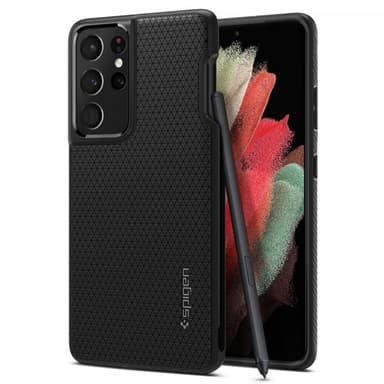Spigen Samsung Galaxy S21 Ultra Skal Liquid Air Pen Edition Matte Black