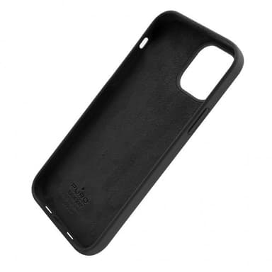 Puro iPhone 12 Pro Max Skal SKY Leather Look Svart