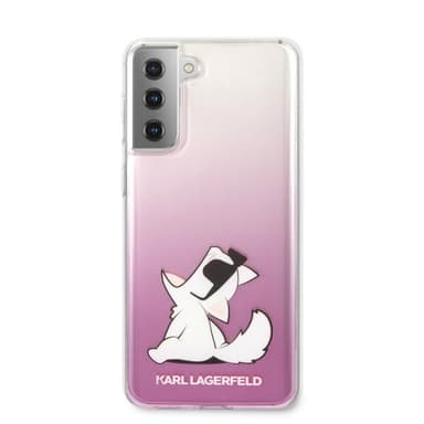 Karl Lagerfeld Samsung Galaxy S21 Plus Skal Choupette Transparent Rosa