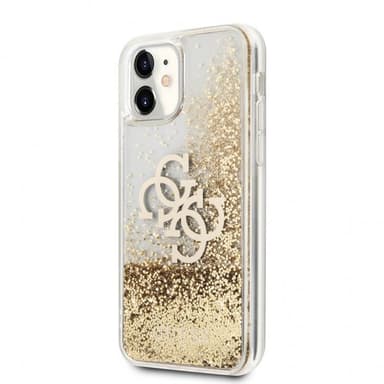 Guess iPhone 11 Skal Liquid Glitter Guld Klar