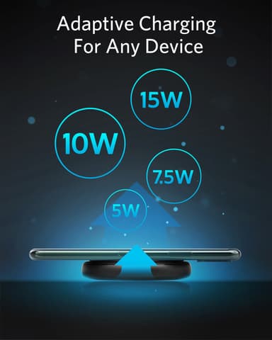 Anker PowerWave II Pad 15W EU trådlös laddare (svart/grå)