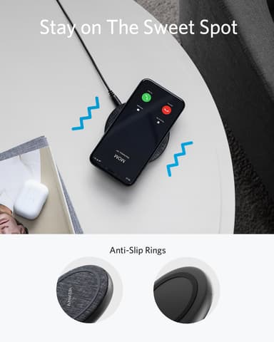Anker PowerWave II Pad 15W EU trådlös laddare (svart/grå)