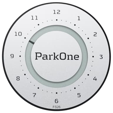 ParkOne 2 Parkeringsbricka (titan silver)