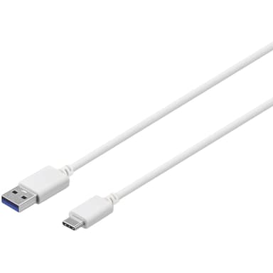 Sandstrøm USB A-C kabel 1,2 m (vit)