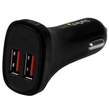 StarTech.com USB-billaddare med 2 portar - 24 W/4,8 A - Svart, Automat