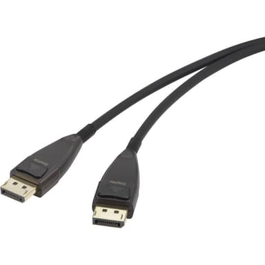 Renkforce DisplayPort Anslutningskabel 20.00 m RF-3770962 guldpläterad kontakt Svart [1x DisplayPort hane - 1x DisplayP