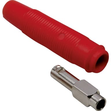 TRU COMPONENTS Labhylsa Koppling rak Stift-Ø: 4 mm Röd