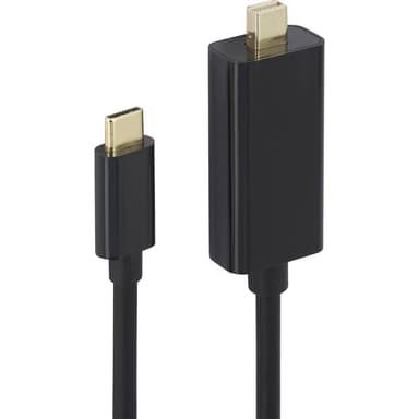 Renkforce USB / Mini-DisplayPort Anslutningskabel 0.50 m RF-3421680 guldpläterad kontakt Svart [1x USB-C™ hane - 1x Min