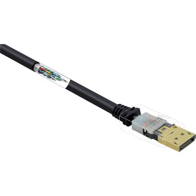 Renkforce DisplayPort Anslutningskabel 7.50 m RF-3433994 guldpläterad kontakt, med ferritkärna Svart [1x DisplayPort ha