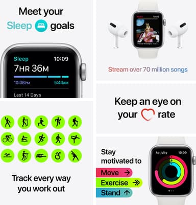 Apple Watch SE 40mm GPS (guld alu/rosa sand sportarmband)
