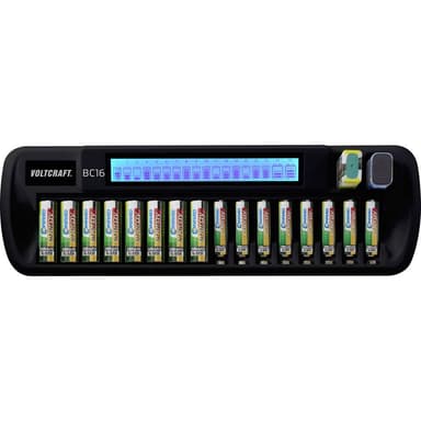 VOLTCRAFT BC16 Batteriladdare NiMH, LiIon AA (R6), AAA