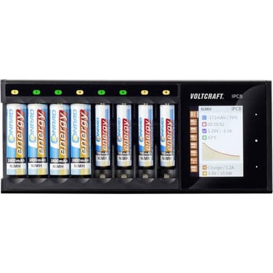 VOLTCRAFT IPC-8 Batteriladdare NiMH, NiCd, NiZn, LiIon,