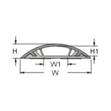 TRU COMPONENTS Kabelbrygga PVC Grå Antal kanaler: 1