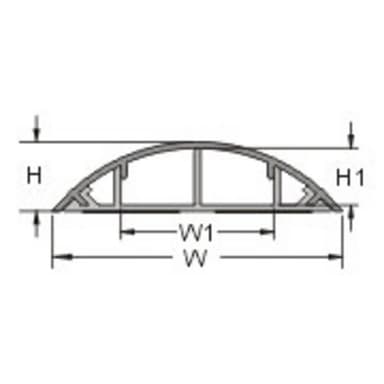 TRU COMPONENTS Kabelbrygga PVC Grå Antal kanaler: 1