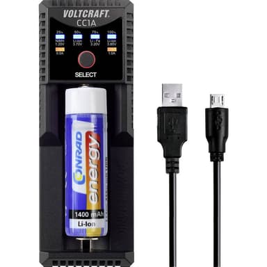 VOLTCRAFT CC1A Batteriladdare NiMH, LiIon, LiFePO, NiCd