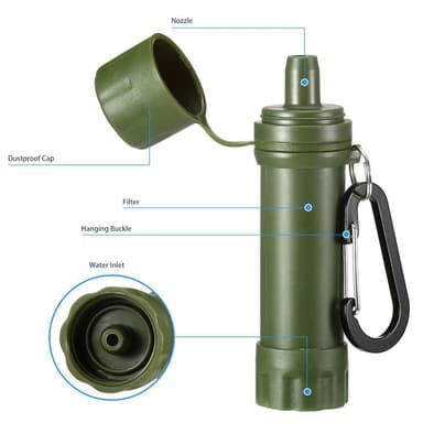 Outdoor Survival Purifier Water Filter Straw Filtration System