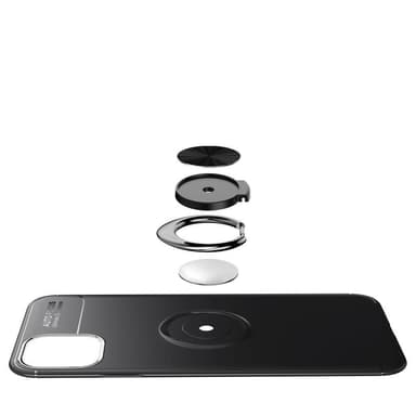 iPhone 11 skal med Finger Ring och inbyggd plåt - Svart