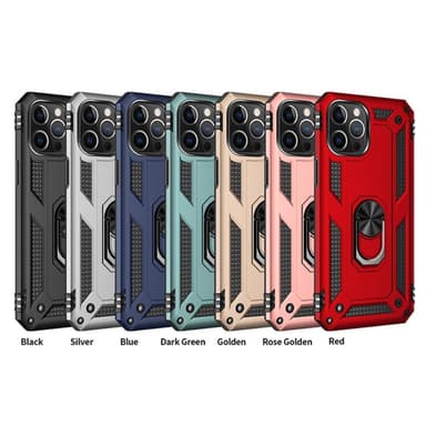 iPhone 12 Pro Max Hybrid skal med Finger Ring - Svart