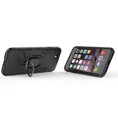 iPhone SE/8/7/6/6S Hybrid skal med Finger Ring - Svart