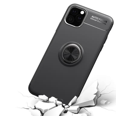 iPhone 11 skal med Finger Ring och inbyggd plåt - Svart