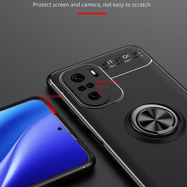 Xiaomi Mi 11i TPU skal med Finger Ring - Svart