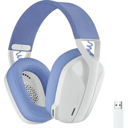 Logitech G435 hörlurar för gaming (vita)