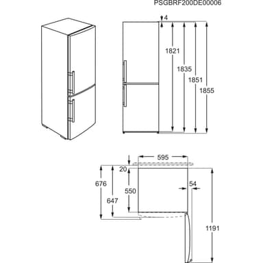 Electrolux 600 Pro kyl/frys combi LNT5NF33W3 (vit)