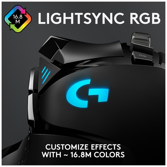Logitech G502 Hero USB gamingmus (svart)