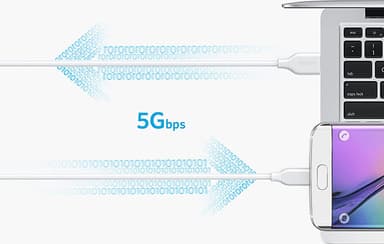 Anker Powerline USB-C till USB 3.0-kabel 0.9 m (vit)