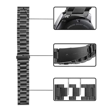 SKALO Länkarmband till Samsung Watch 3 41mm - Svart