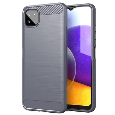 SKALO Samsung A22 5G Armor Carbon Stöttåligt TPU-skal - Grå