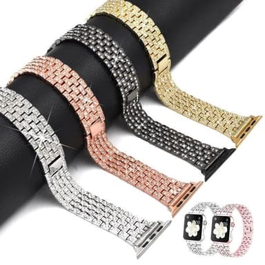 SKALO Länkarmband Bling Apple Watch 38/40/41mm - Rosa