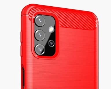 SKALO Samsung A32 5G Armor Carbon Stöttåligt TPU-skal - Röd
