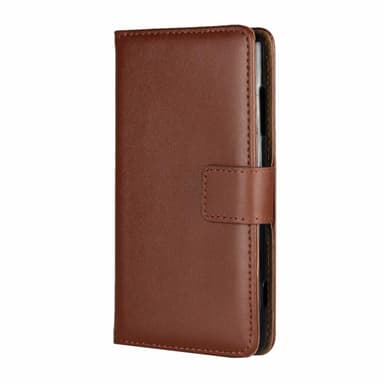 SKALO Xiaomi Redmi 9A Plånboksfodral Äkta Skinn - Brun